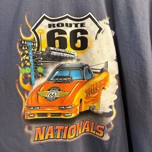 Vtg NHRA Route 66 Joliet Nationals Men's T-Shirt XXXL 3XL Drag Racing Dragsters